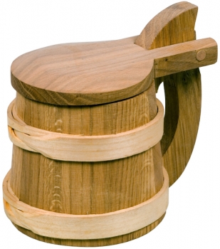 Bierhumpen ""Wikinger"", mit Deckel""