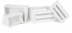 Holzkiste weiss, 4er Set